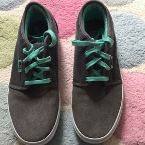 Youth size 6- VANs (Grey and Turquoise) Clean